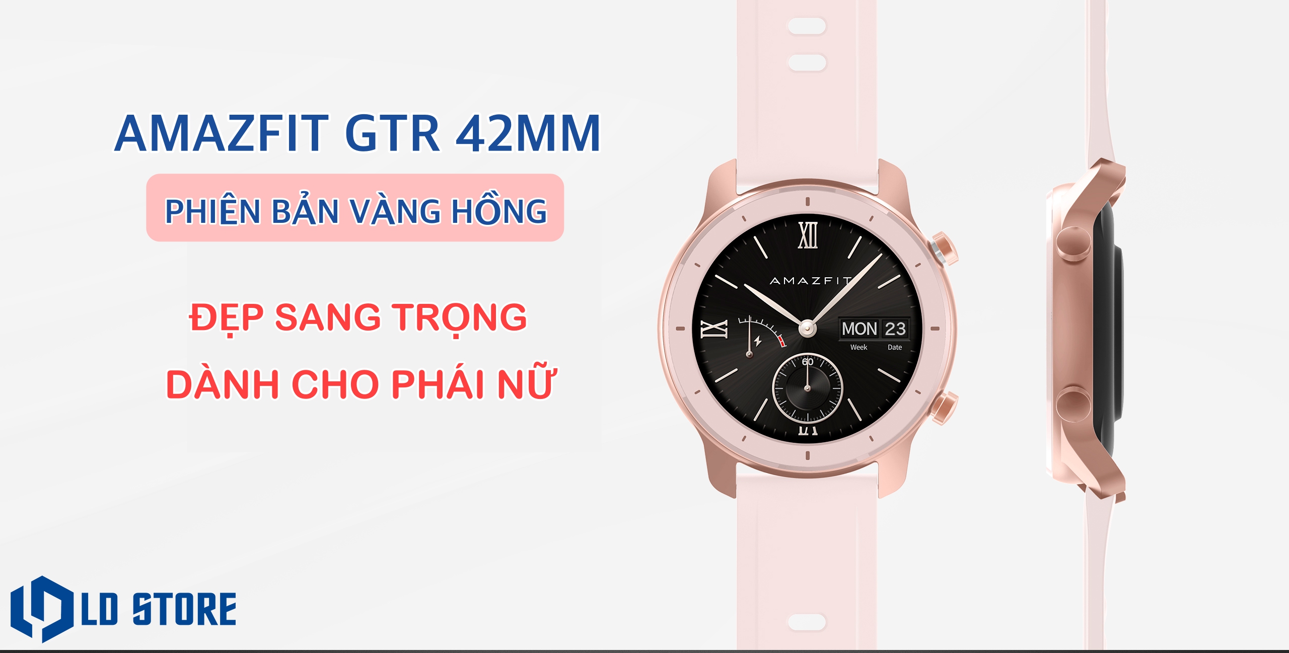 Amazfit GTR: Amazfit GTR - sản phẩm đồng hồ thông minh rất được mong chờ. Thiết kế đơn giản và sang trọng, màn hình AMOLED sắc nét, bền bỉ và có nhiều tính năng thông minh. Khả năng chống nước tốt, dùng lâu và có nhiều phiên bản màu sắc đa dạng. Đây sẽ là một sản phẩm hoàn hảo cho người yêu công nghệ.